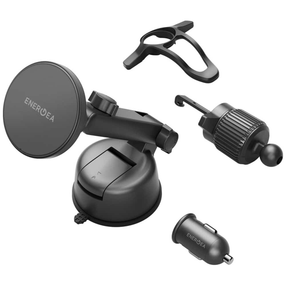 Επαγωγικός φορτιστής Energea Magdrive Kit 15W για παρμπρίζ/γρίλια εξαερισμού/ταμπλό μαύρο - Image 2