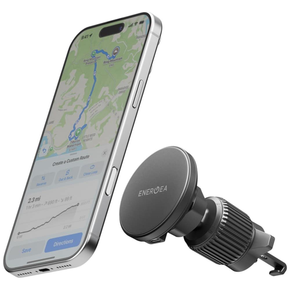 Επαγωγικός φορτιστής Energea Magdrive Kit 15W για παρμπρίζ/γρίλια εξαερισμού/ταμπλό μαύρο - Image 4