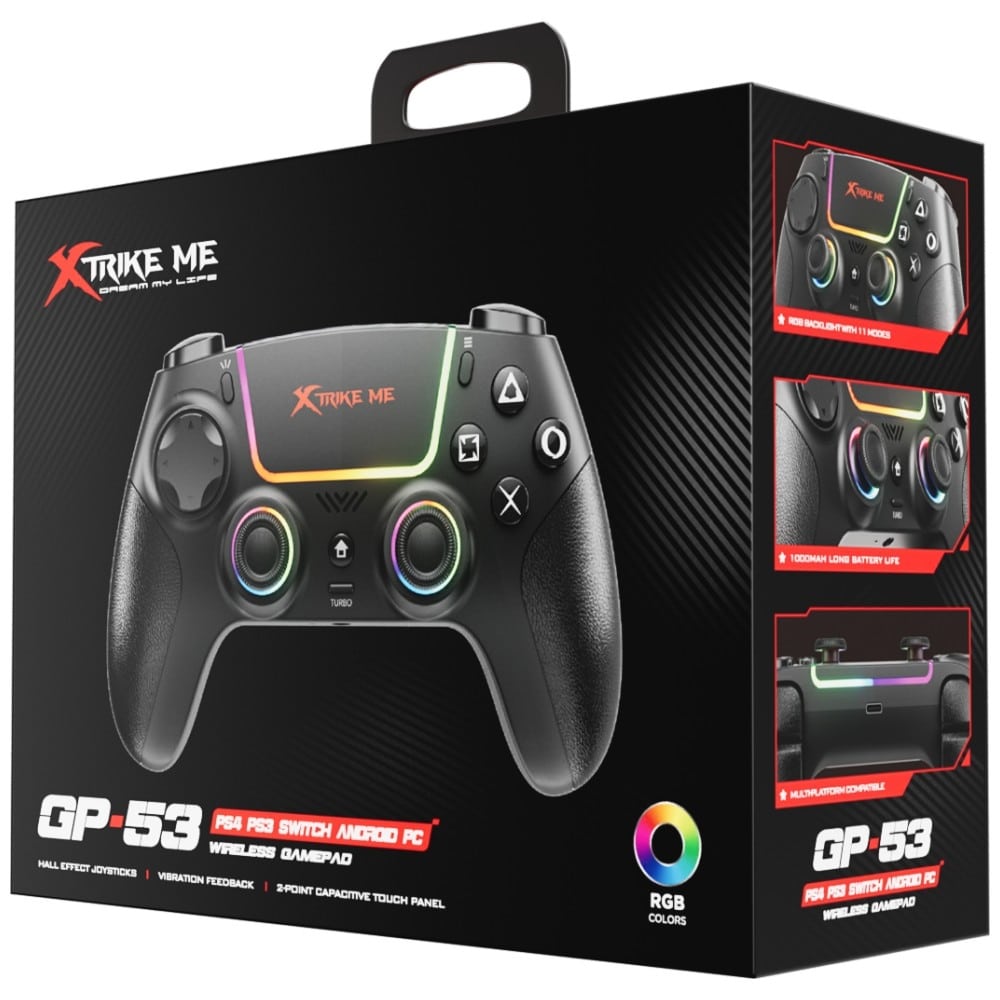 Χειριστήριο παιχνιδιών XTRIKE ME GP-53 universal Bluetooth μαύρο - Image 12