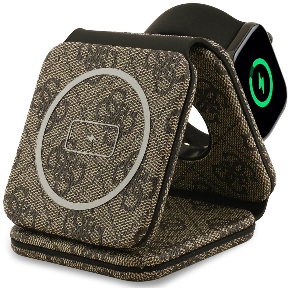 Ασύρματος φορτιστής Guess 3 σε 1 4G καφέ - Image 4