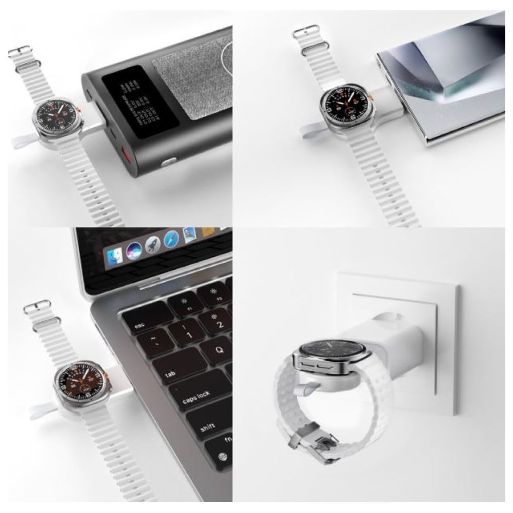 Σταθμός φόρτισης 4smarts Qi2 Trident με φορτιστή για το Galaxy Watch, λευκό - Image 3