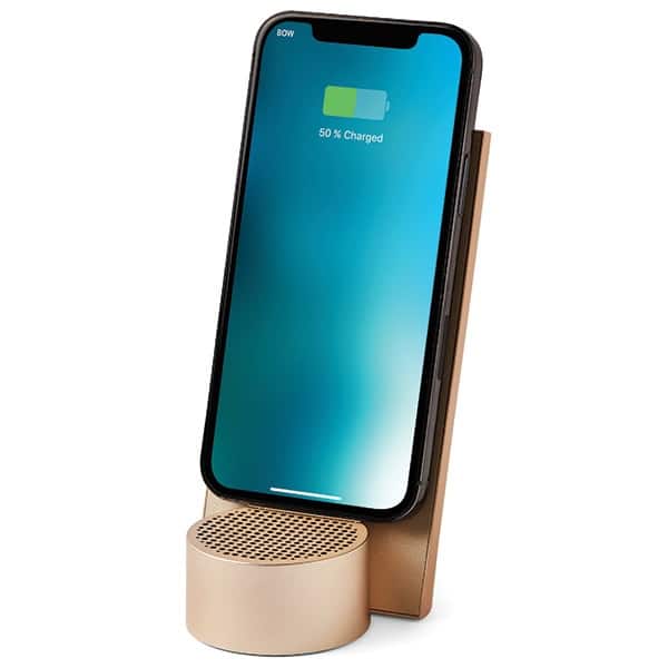 Ασύρματος φορτιστής Lexon City Energy Pro 10W με ηχείο Bluetooth, απαλό χρυσό LD145D9 - Image 2