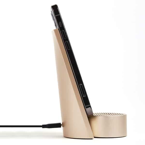Ασύρματος φορτιστής Lexon City Energy Pro 10W με ηχείο Bluetooth, απαλό χρυσό LD145D9 - Image 3