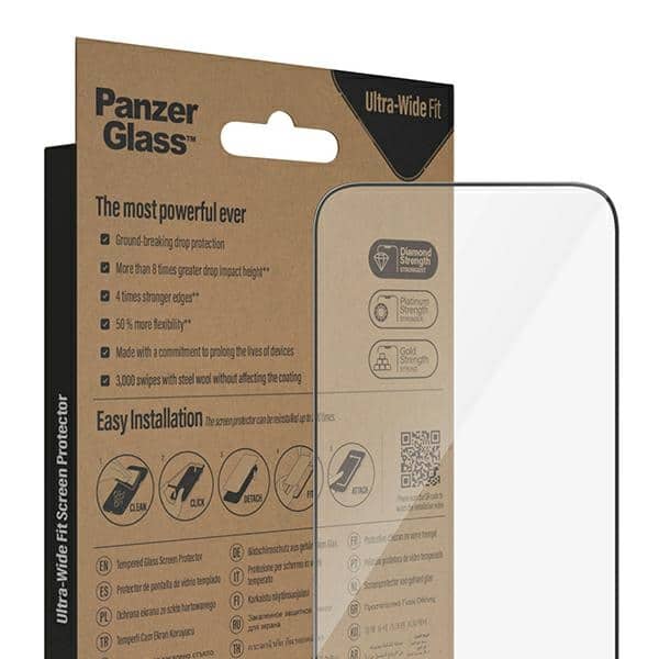 PanzerGlass Προστασία Οθόνης Ultra-Wide Fit για iPhone 14 Pro Max 6,7", Αντιβακτηριδιακό, Εύκολος Ευθυγραμμιστής 2786 - Image 5