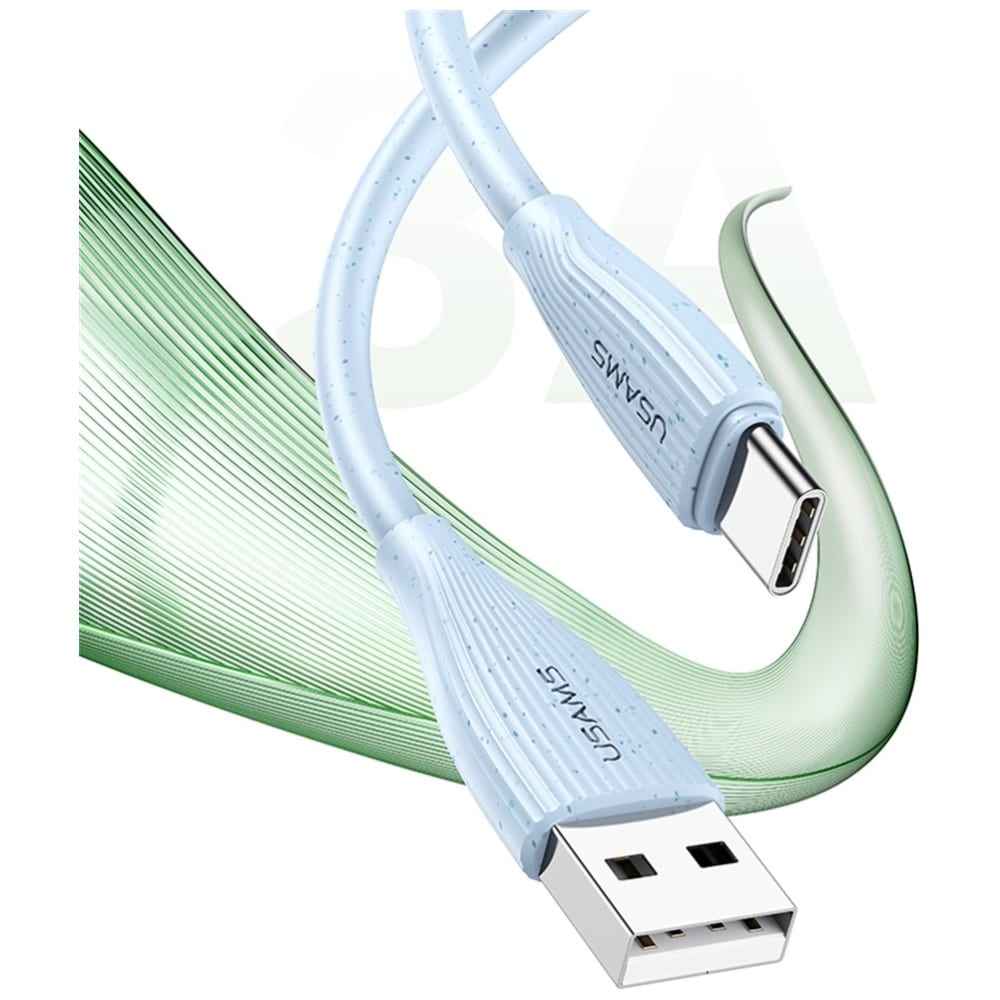Καλώδιο USAMS Green Series SJ714 18W 3A USB-A σε USB-C 1m ροζ - Image 6