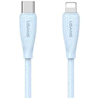 Καλώδιο USAMS Green Series SJ717 30W USB-C σε Lightning 1m μπλε