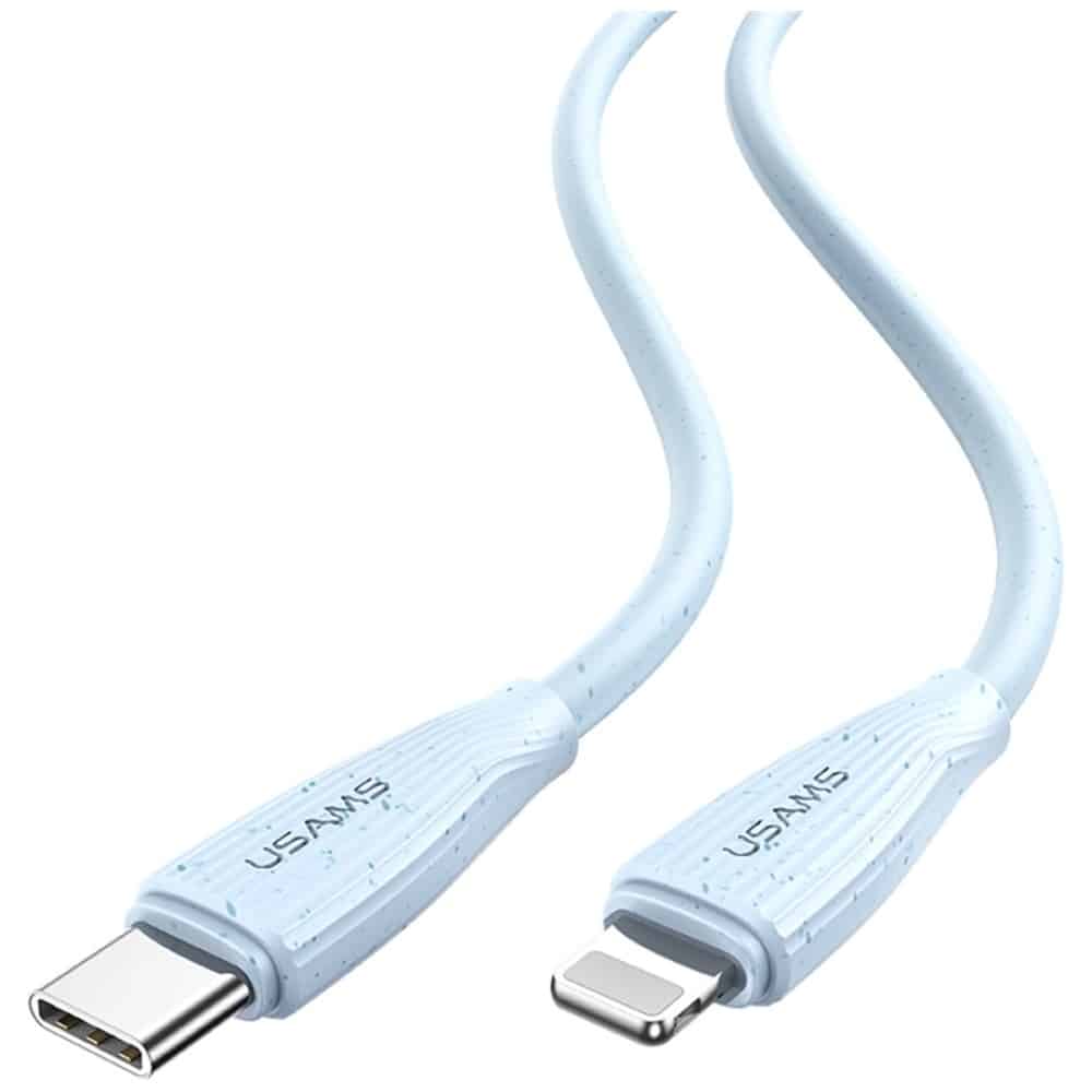 Καλώδιο USAMS Green Series SJ717 30W USB-C σε Lightning 1m μπλε - Image 2
