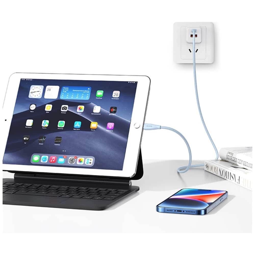 Καλώδιο USAMS Green Series SJ717 30W USB-C σε Lightning 1m μπλε - Image 7