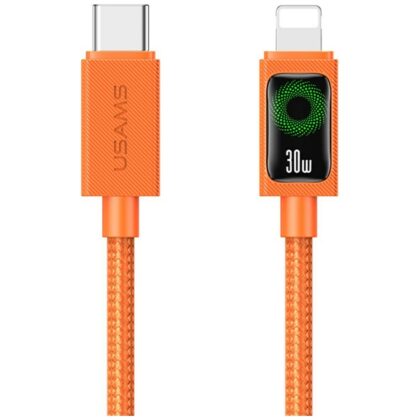 Καλώδιο USAMS SJ774 PD 30W USB-C/Lightning 1,2m πορτοκαλί