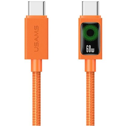 Καλώδιο USAMS SJ773 PD 60W USB-C/USB-C 1,2m πορτοκαλί