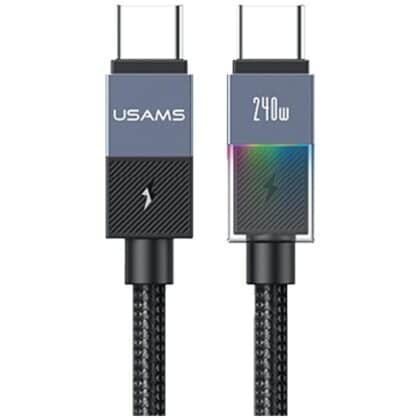 Καλώδιο USAMS SJ777 PD 240W USB-C/USB-C 1,2m αμαυρωμένο