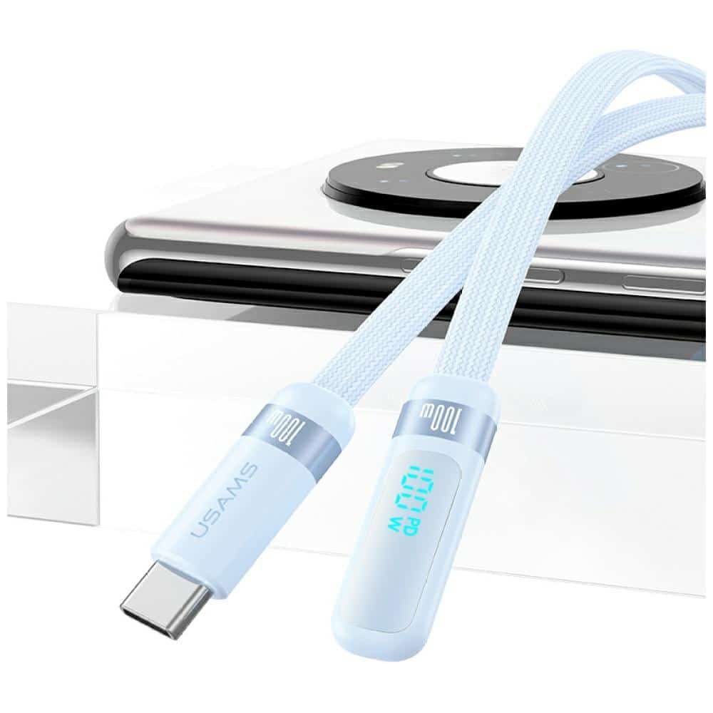 Καλώδιο USAMS US-SJ653 PD 100W USB-C/USB-C λευκό - Image 2