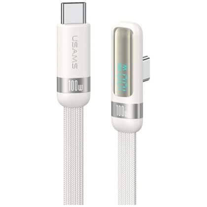Καλώδιο USAMS US-SJ653 PD 100W USB-C/USB-C λευκό