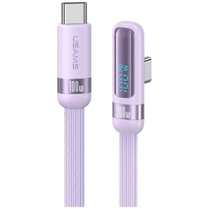 Καλώδιο USAMS US-SJ653 PD 100W USB-C/USB-C μωβ