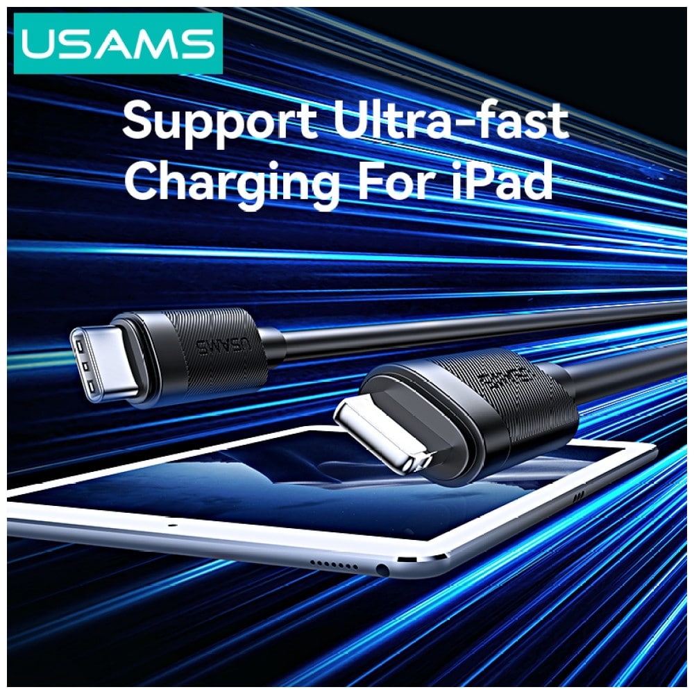 Καλώδιο USAMS U94 30W USB-C σε Lightning 1m μαύρο - Image 4