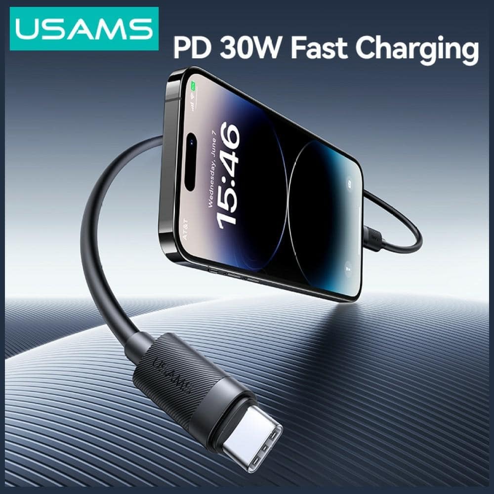 Καλώδιο USAMS U94 30W USB-C σε Lightning 1m μαύρο - Image 5