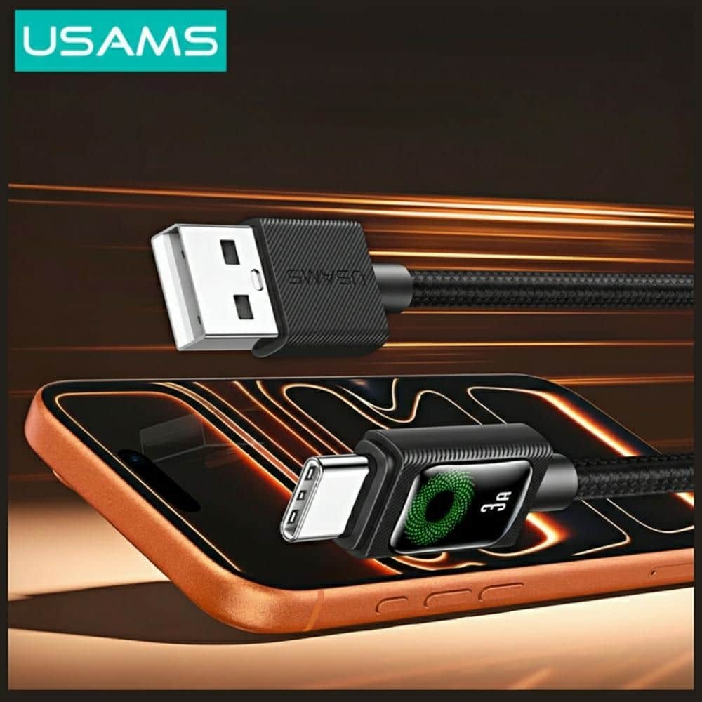 Καλώδιο USAMS U92 18W USB-C σε USB-A 1,2m μαύρο - Image 3