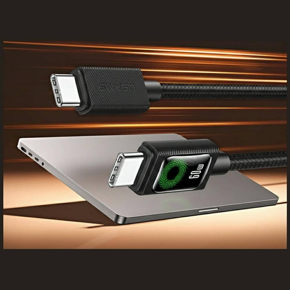Καλώδιο USAMS U92 60W USB-C σε USB-C 1,2m μαύρο - Image 3