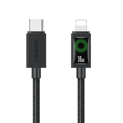 Καλώδιο USAMS U92 30W USB-C σε Lightning 1,2m μαύρο