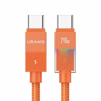 Καλώδιο USAMS U93 240W USB-C σε USB-C 1,2m πορτοκαλί