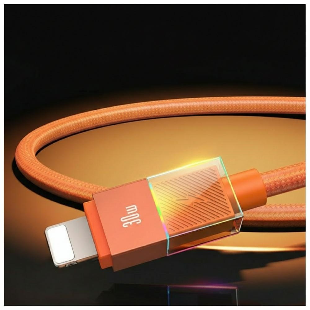 Καλώδιο USAMS U93 30W USB-C σε Lightning 1,2m πορτοκαλί - Image 2