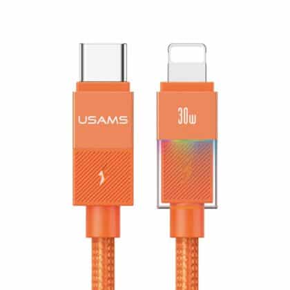 Καλώδιο USAMS U93 30W USB-C σε Lightning 1,2m πορτοκαλί