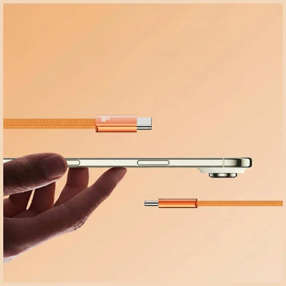 Καλώδιο USAMS U96 60W USB-C σε USB-C 1,2m πορτοκαλί - Image 4