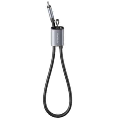 Καλώδιο USAMS U97 60W USB-C σε USB-C λουράκι χειρός 30cm αμαύρωση