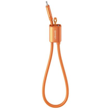 Καλώδιο USAMS U97 60W USB-C σε USB-C λουράκι χειρός 30cm πορτοκαλί