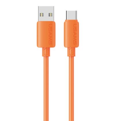 Καλώδιο USAMS U98 3A Σιλικόνης Γρήγορης Φόρτισης USB-C πορτοκαλί