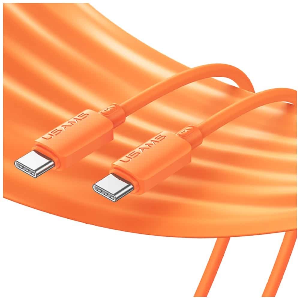 Καλώδιο USAMS U98 60W 3A Σιλικόνης Γρήγορης Φόρτισης USB-C σε USB-C μαύρο - Image 3