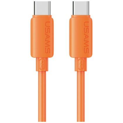 Καλώδιο USAMS U98 60W 3A Σιλικόνης Γρήγορης Φόρτισης USB-C σε USB-C πορτοκαλί