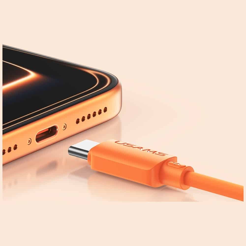 Καλώδιο USAMS U98 30W 3A Σιλικόνης Γρήγορης Φόρτισης USB-C σε Lightning λευκό - Image 15