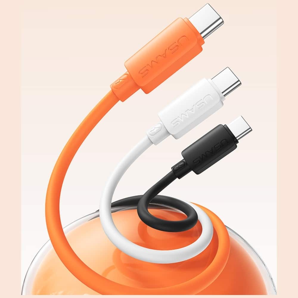 Καλώδιο USAMS U98 30W 3A Σιλικόνης Γρήγορης Φόρτισης USB-C σε Lightning λευκό - Image 2