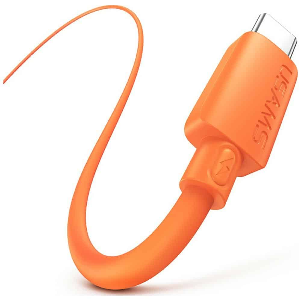 Καλώδιο USAMS U98 30W 3A Σιλικόνης Γρήγορης Φόρτισης USB-C σε Lightning πορτοκαλί - Image 8
