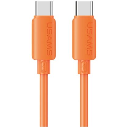 Καλώδιο USAMS U98 30W 3A Σιλικόνης Γρήγορης Φόρτισης USB-C σε Lightning πορτοκαλί