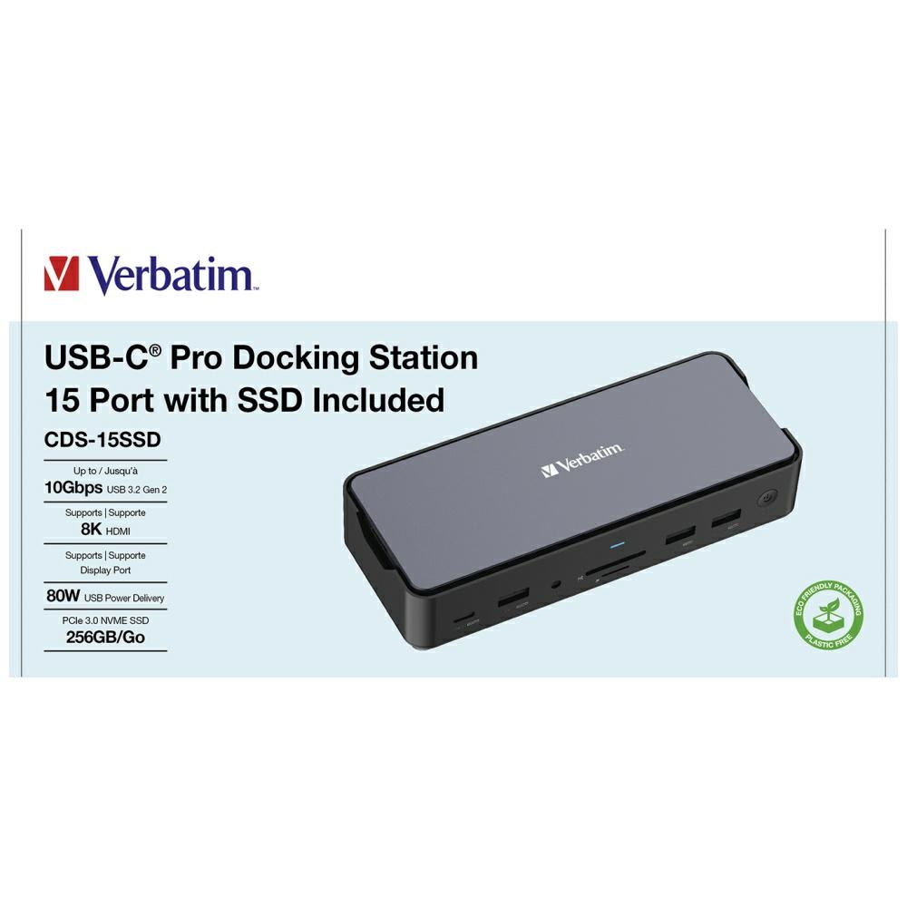 Προσαρμογέας Verbatim σταθμός σύνδεσης USB-C Pro 15 σε 1 2xHDMI/1xRJ45/4xUSB-A/3xUSB-C/1xSD/1xmicroSD/1xAudi - Image 10