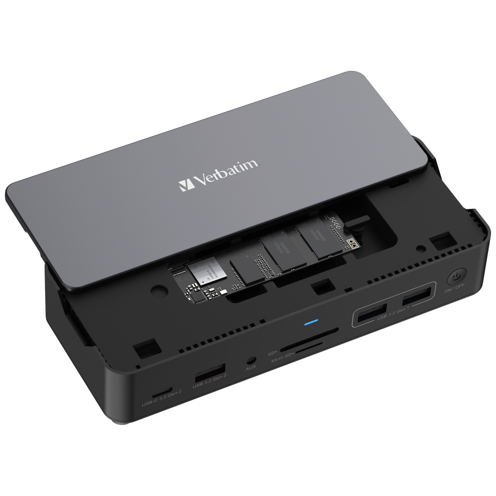 Προσαρμογέας Verbatim σταθμός σύνδεσης USB-C Pro 15 σε 1 2xHDMI/1xRJ45/4xUSB-A/3xUSB-C/1xSD/1xmicroSD/1xAudi - Image 6