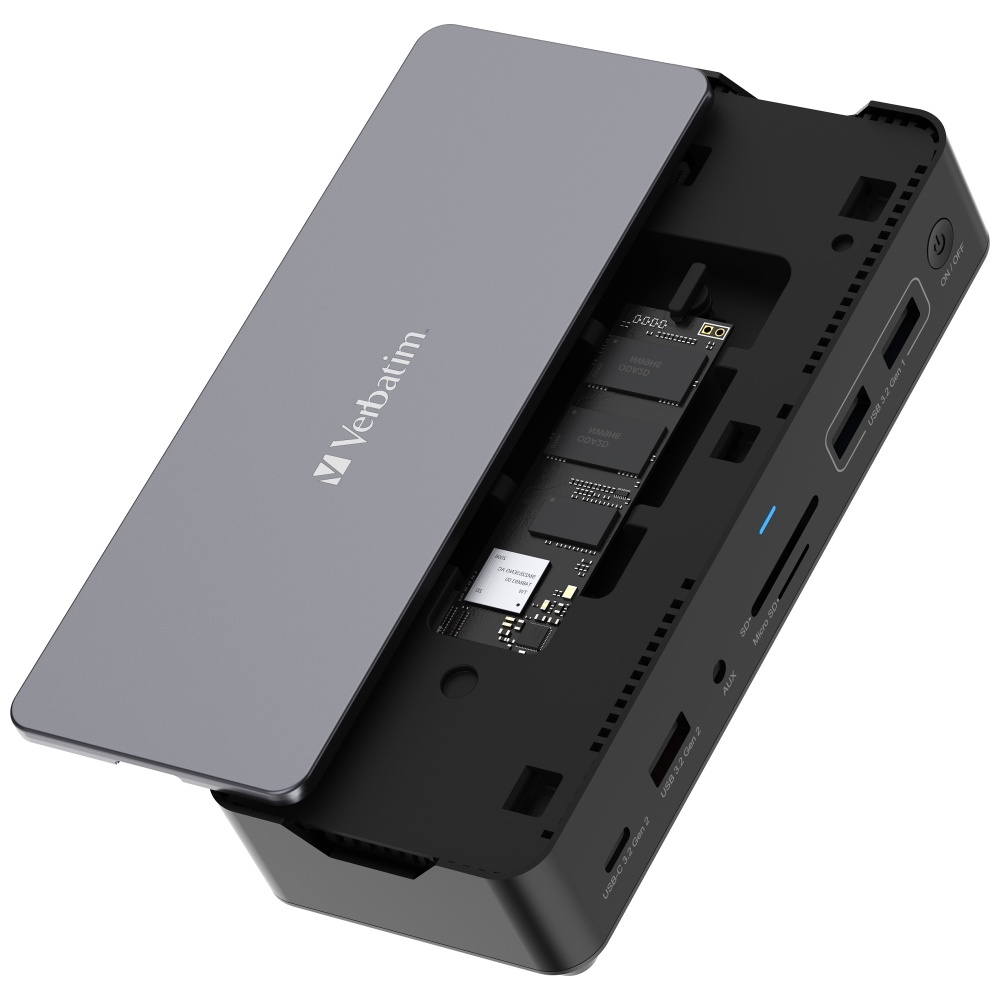 Προσαρμογέας Verbatim σταθμός σύνδεσης USB-C Pro 15 σε 1 2xHDMI/1xRJ45/4xUSB-A/3xUSB-C/1xSD/1xmicroSD/1xAudi - Image 7