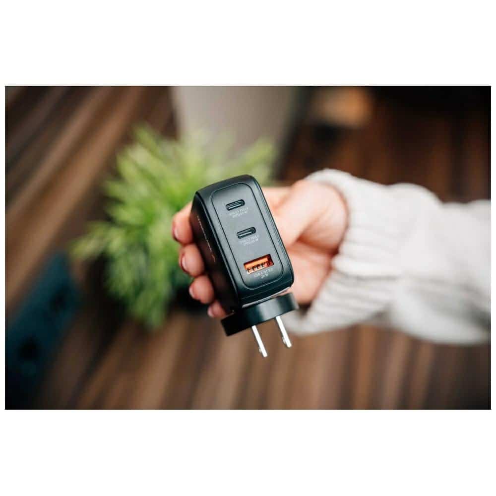 Φορτιστής δικτύου Verbatim Mini GaN 65W 2xUSB-C PD/1x USB-A QC προσαρμογέας EU/UK/USA μαύρος 30238 - Image 3