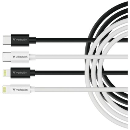 Καλώδιο συγχρονισμού και φόρτισης Verbatim USB-C σε Lightning essentials 27W μαύρο / λευκό 2 τεμ. 32392
