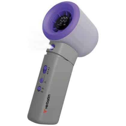 Φορητός ανεμιστήρας Verbatim Cool `n` Go Aqua Breeze μωβ γκρι 32345