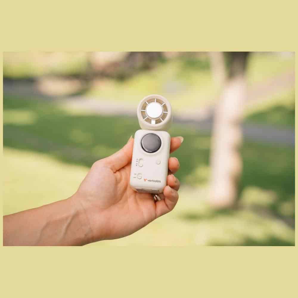 Φορητός ανεμιστήρας Verbatim Cool `n` Go Ice Touch Mini λευκό ασημί 32346 - Image 5