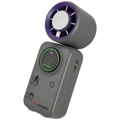 Φορητός ανεμιστήρας Verbatim Cool `n` Go Ice Touch Mini μωβ γκρι 32347