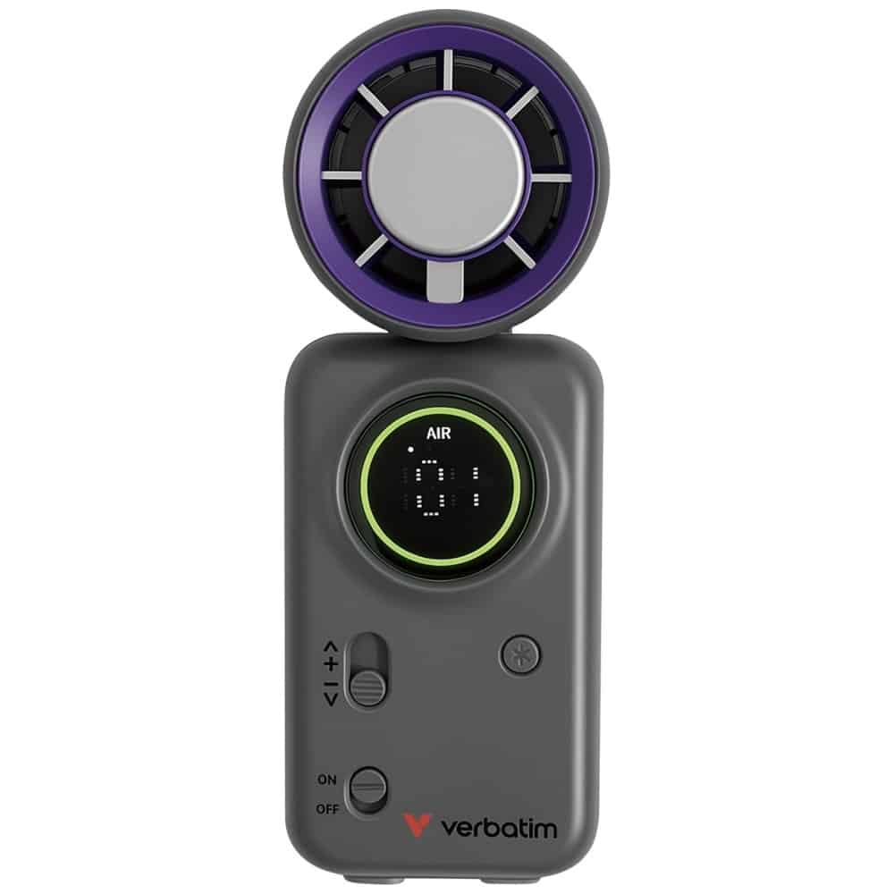 Φορητός ανεμιστήρας Verbatim Cool `n` Go Ice Touch Mini μωβ γκρι 32347 - Image 3