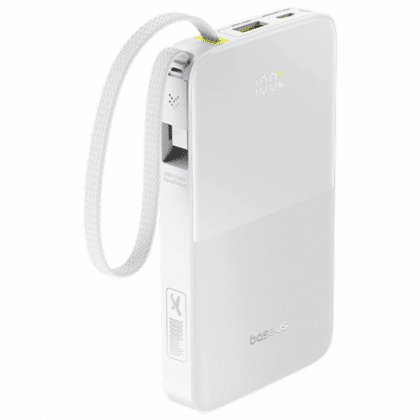 Baseus EnerFill Bipow2 Pro Φορτιστής Ρεύματος, 10000mAh, 22,5W, QC + PD, Λευκό E0027601