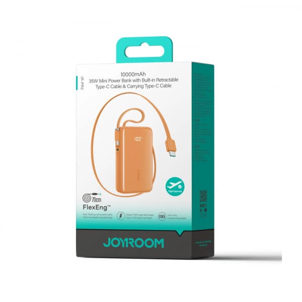 Joyroom JR-PR2 Powerbank, 10000mAh, 35W, PD, Πορτοκαλί - Image 3