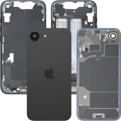 Apple iPhone 16e Κάλυμμα Μπαταρίας / Πίσω Γυαλί με Μεσαίο Πλαίσιο, Μαύρο, Βαθμού A