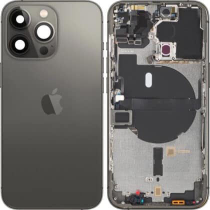 Apple iPhone 13 Pro Κάλυμμα Μπαταρίας / Πίσω Γυαλί με Μέσο Πλαίσιο, Γραφίτης, Grade A