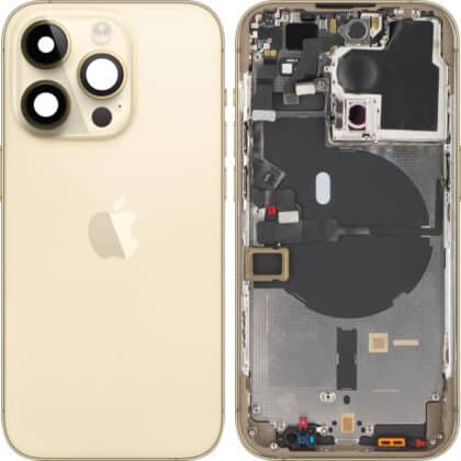 Apple iPhone 14 Pro Κάλυμμα Μπαταρίας με Μεσαίο Πλαίσιο, Χρυσό, Grade A